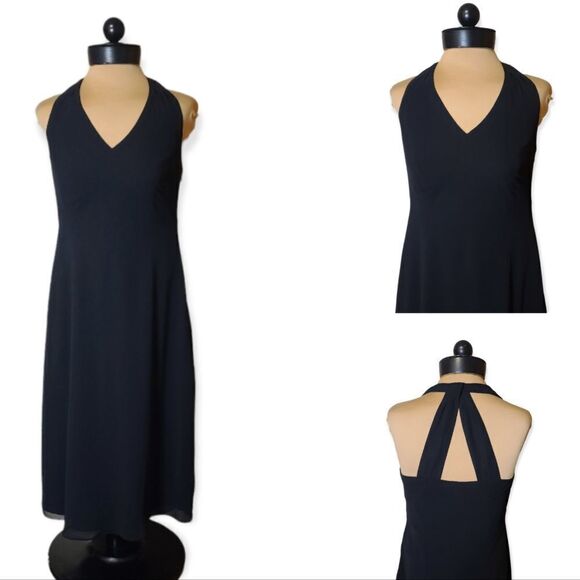 Loft Halter Black Dress Size 4 - Picture 1 of 9